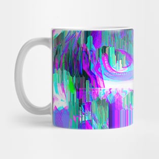 Glitched Anime Manga Girl Glitch Art Mug